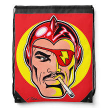 Jet Latex™/Space Helmet Drawstring Bag