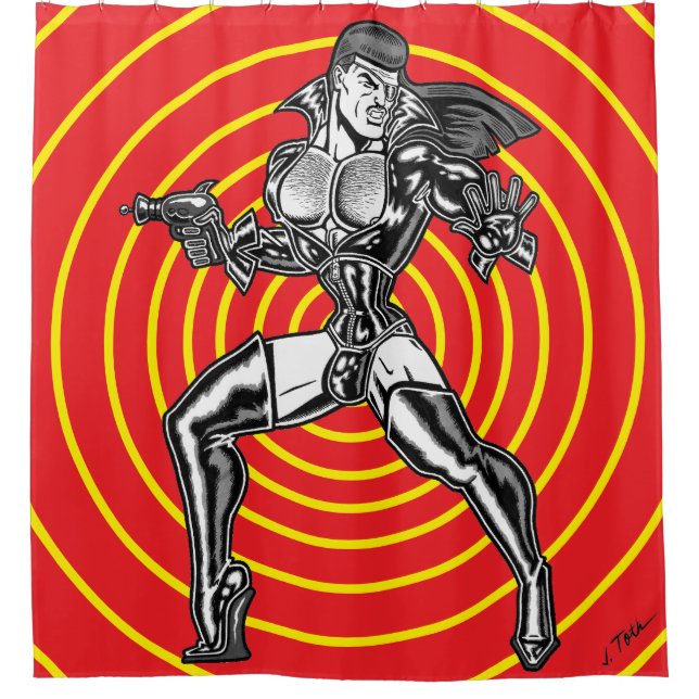 Jet Latex™/Vortex Duschvorhang (Vorderseite)