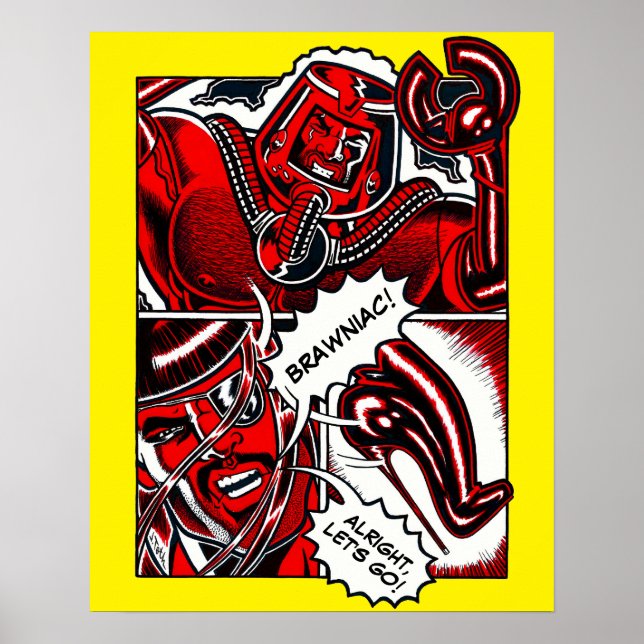 Jet Latex™ vs. Brawniac™ Poster (Vorne)