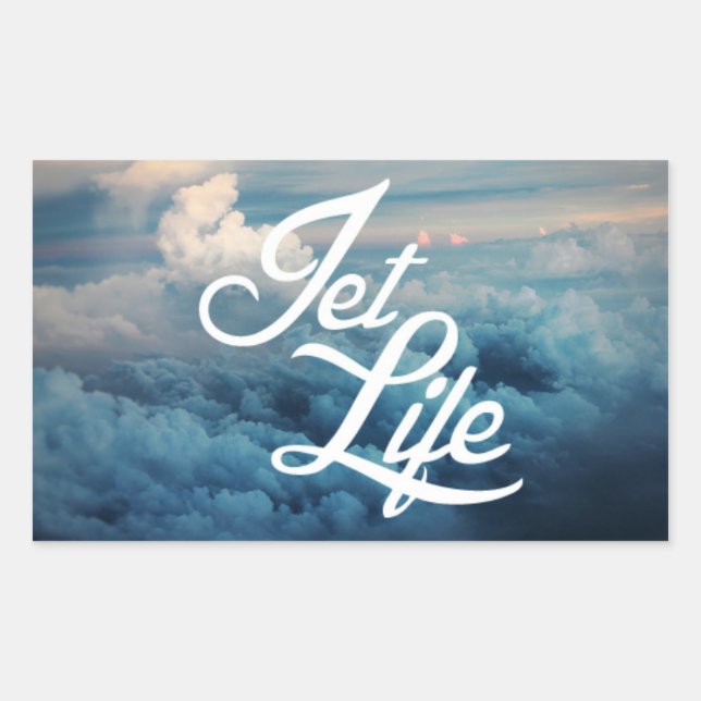 Jet Life Rechteckiger Aufkleber (Vorderseite)