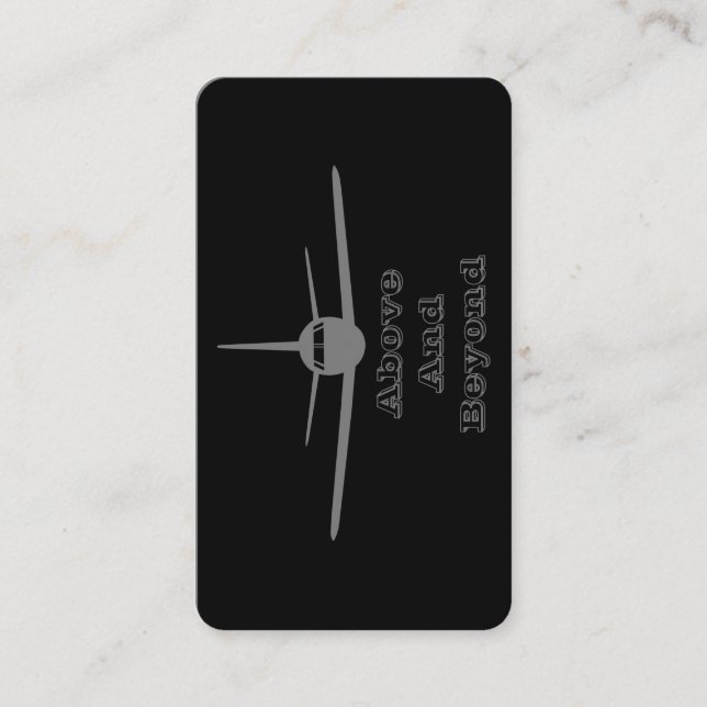 Jet Liner Oben und jenseits Begleitkarte (Vorderseite)