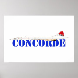 Jet mit fett blauem Text verbinden Poster