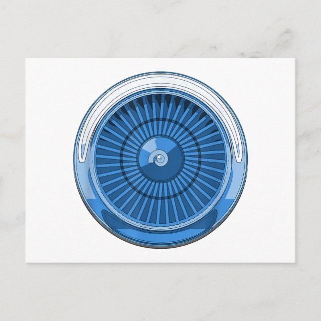 Jet Motor Feiertagspostkarte (Vorderseite)