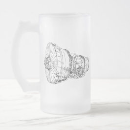 Jet-Motor Mattglas Bierglas