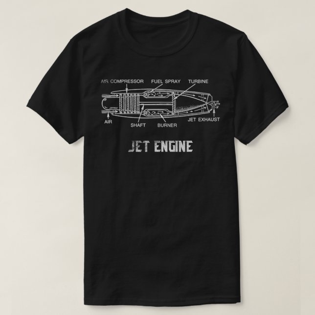 Jet Motor Science Phantastisch Mechanics Engineers T-Shirt (Design vorne)