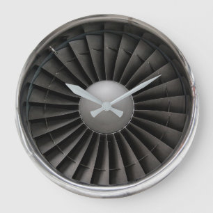 Jet Motor Turbine Fan Große Wanduhr