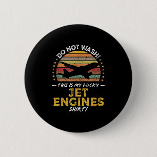 Jet Motors Funny Airplane Quote Graphic Button