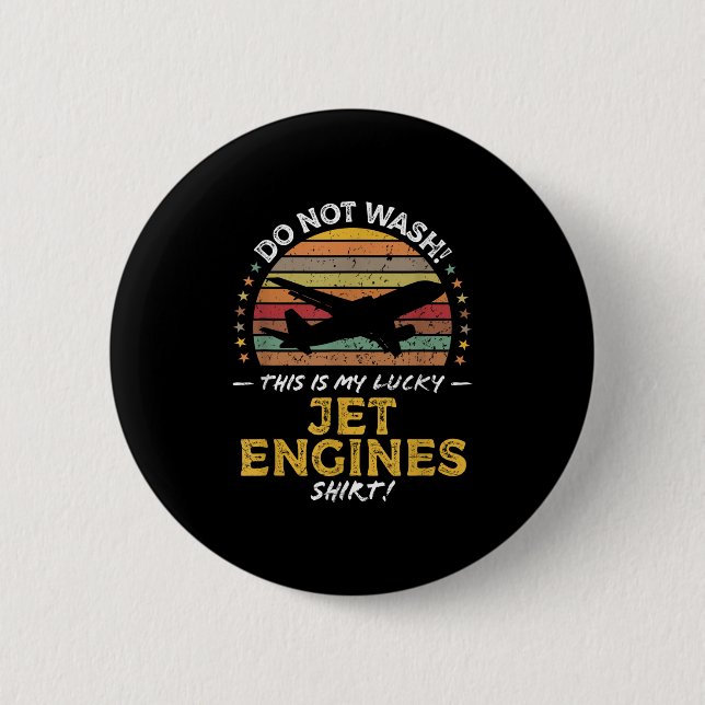 Jet Motors Funny Airplane Quote Graphic Button (Vorderseite)