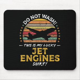 Jet Motors Funny Airplane Quote Graphic Mousepad