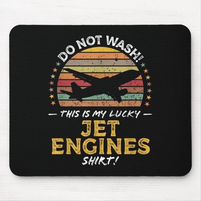 Jet Motors Funny Airplane Quote Graphic Mousepad (Vorne)