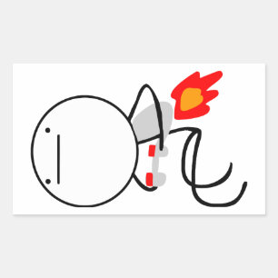 Jet Pack Typ Rechteckiger Aufkleber