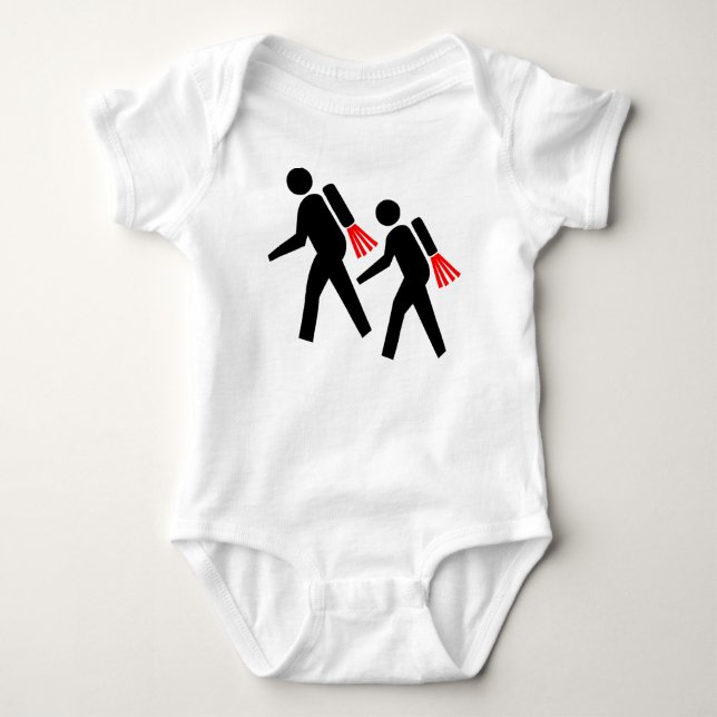 Jet Pack-Wanderer der Zukunft Baby Strampler (Vorderseite)