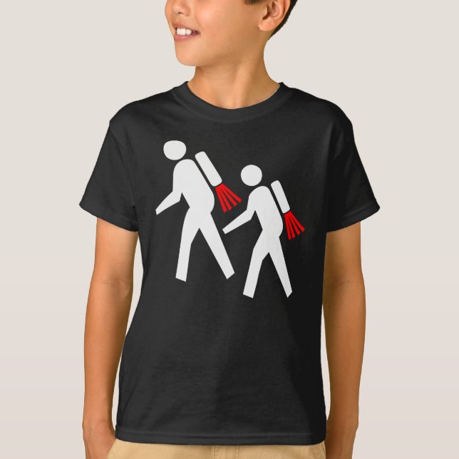 Jet Pack-Wanderer der Zukunft T-Shirt (Vorderseite)