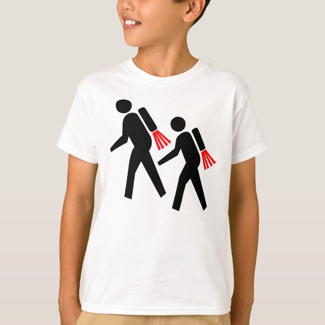 Jet Pack-Wanderer der Zukunft T-Shirt (Vorderseite)
