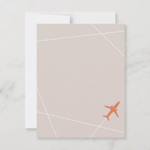 Jet Set Stationery - Sand Einladung