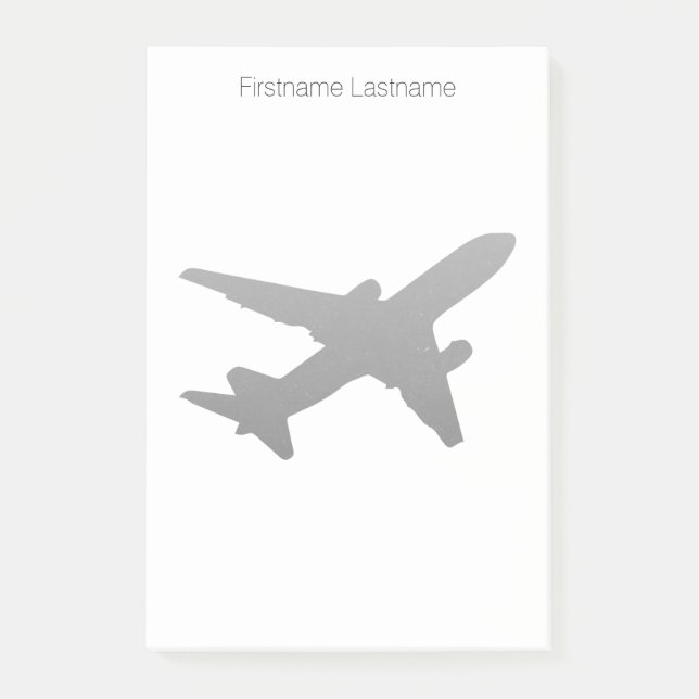 Jet-Silhouette Post-it Klebezettel (Vorderseite)