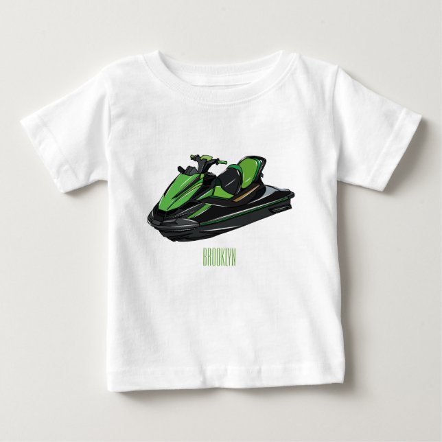 Jet ski Cartoon Illustration Baby T-shirt (Vorderseite)