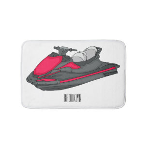 Jet ski Cartoon Illustration Badematte