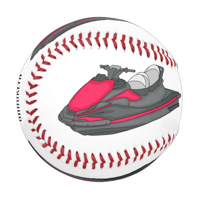 Jet ski Cartoon Illustration Baseball (Vorderseite Links)
