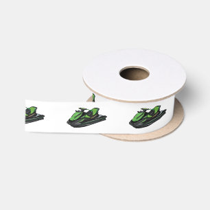 Jet ski Cartoon Illustration Satinband