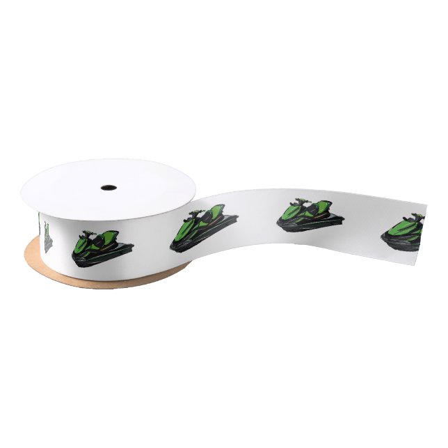 Jet ski Cartoon Illustration Satinband (Spule)