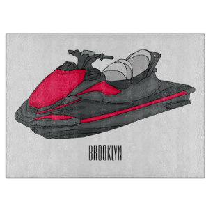 Jet ski Cartoon Illustration Schneidebrett