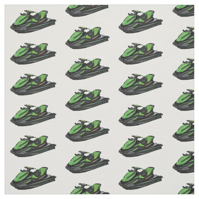 Jet ski Cartoon Illustration Stoff (Muster)
