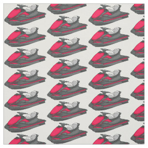 Jet ski Cartoon Illustration Stoff