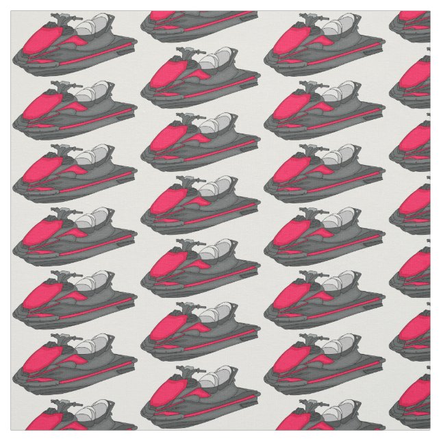 Jet ski Cartoon Illustration Stoff (Muster)