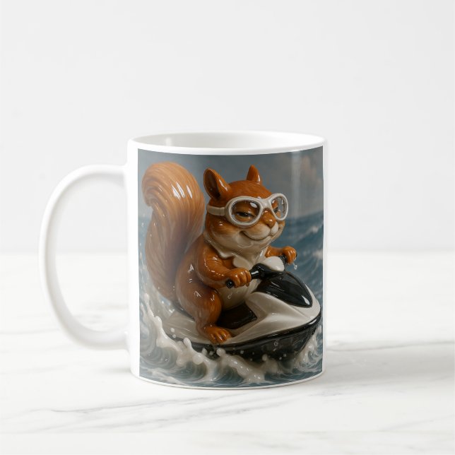 Jet Ski Eichhörnchen Kaffeetasse (Links)