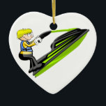Jet Ski Fan Keramikornament<br><div class="desc">For Original design Jet Ski fanatics. Zu fun illustration for and zu summer sports zu water.</div>