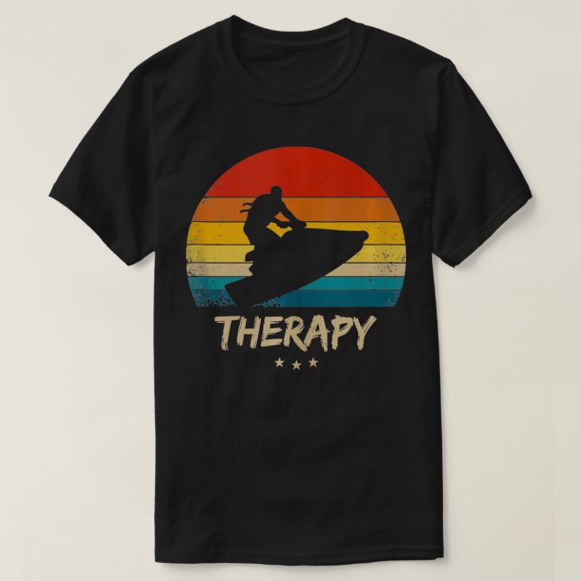 Jet Ski Funny Jetski Therapy T-Shirt (Design vorne)