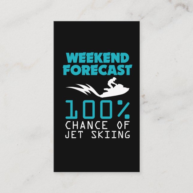 Jet-Ski-Geschenk - Ferien-Reise-Strand-Wochenende Visitenkarte (Vorderseite)