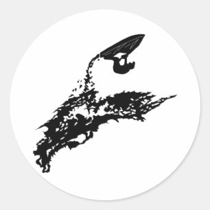 Jet Ski Großsprung Runder Aufkleber