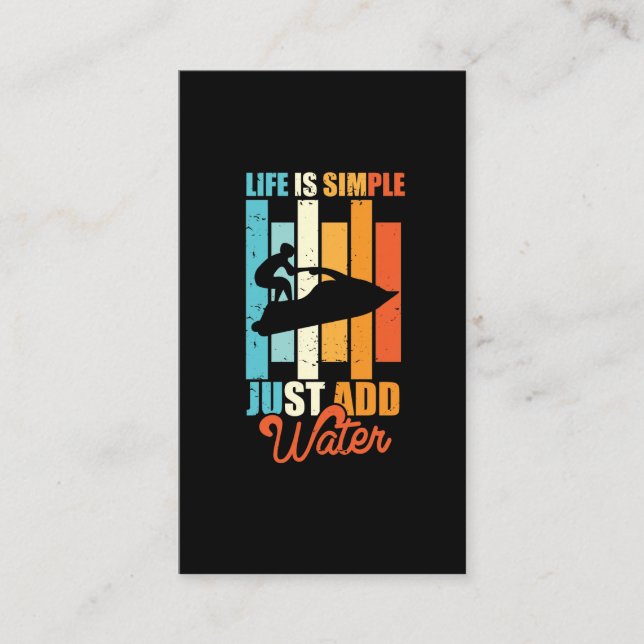 Jet Ski Hobby Wassersport Strandurlaub Visitenkarte (Vorderseite)