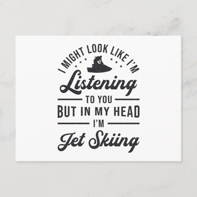 Jet Ski Jet Ski Jet Skifahren Wassersport Postkarte (Vorderseite)