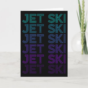Jet Ski Jet-Skiing Retro Karte