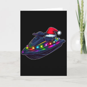 Jet Ski Jet Skiing Weihnachtsmütze Xmas Karte
