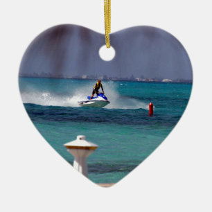 Jet-Ski-Paradies Keramik Ornament