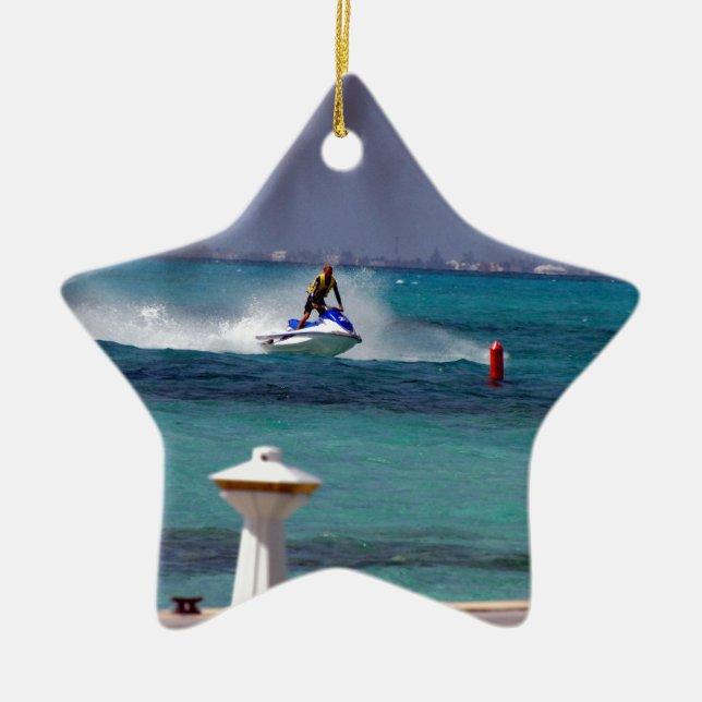Jet Ski Paradise Keramik Ornament (Vorne)