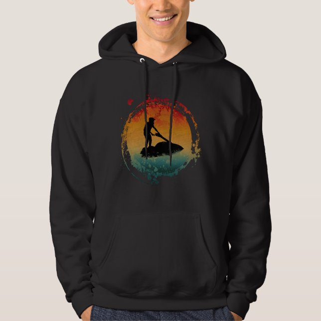 JET SKI RETRO VINTAG SKIING HOODIE (Vorderseite)