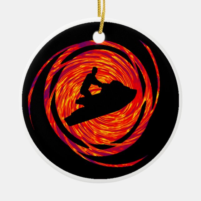 JET-SKI STYLEEEE KERAMIK ORNAMENT (Vorne)