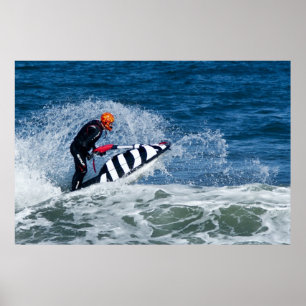 Jet-Skifahrenplakat, Wassersport Poster