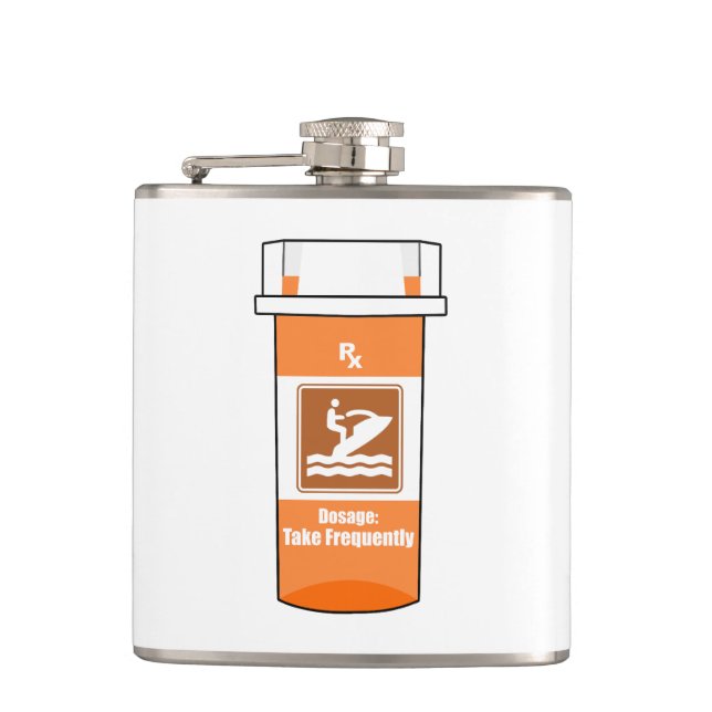 Jet Skiing ist mein Medikament Flachmann (Vorderseite)