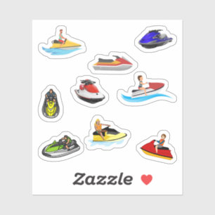 Jet Skiing Stickers Aufkleber