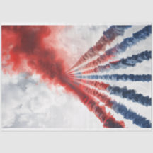 Jet Smoke Trails Red White Blue Decoupage
