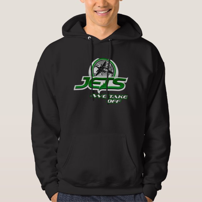 Jet-Sweatshirt (Schwarzes) Hoodie (Vorderseite)