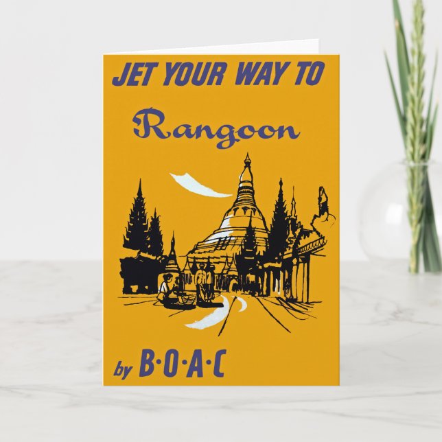 Jet Your Way to Rangoon Karte (Vorderseite)