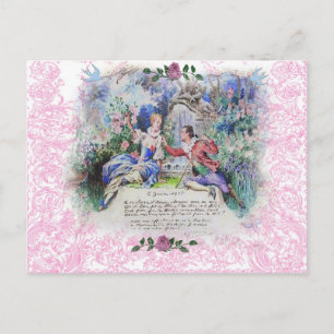 Je'Taime Marie Antoinette French Valentine Feiertagspostkarte