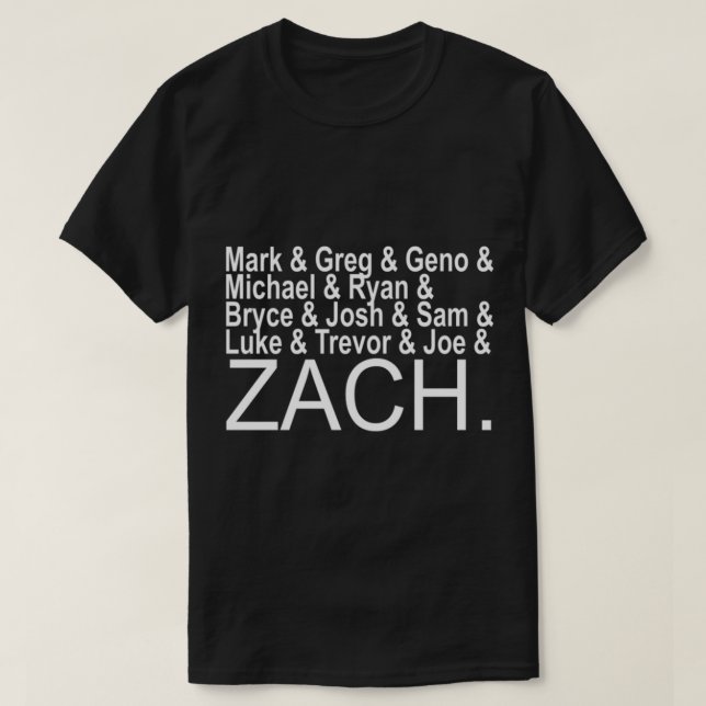 Jets Quarterbacks Geschichte New York mit Zach Wi T-Shirt (Design vorne)